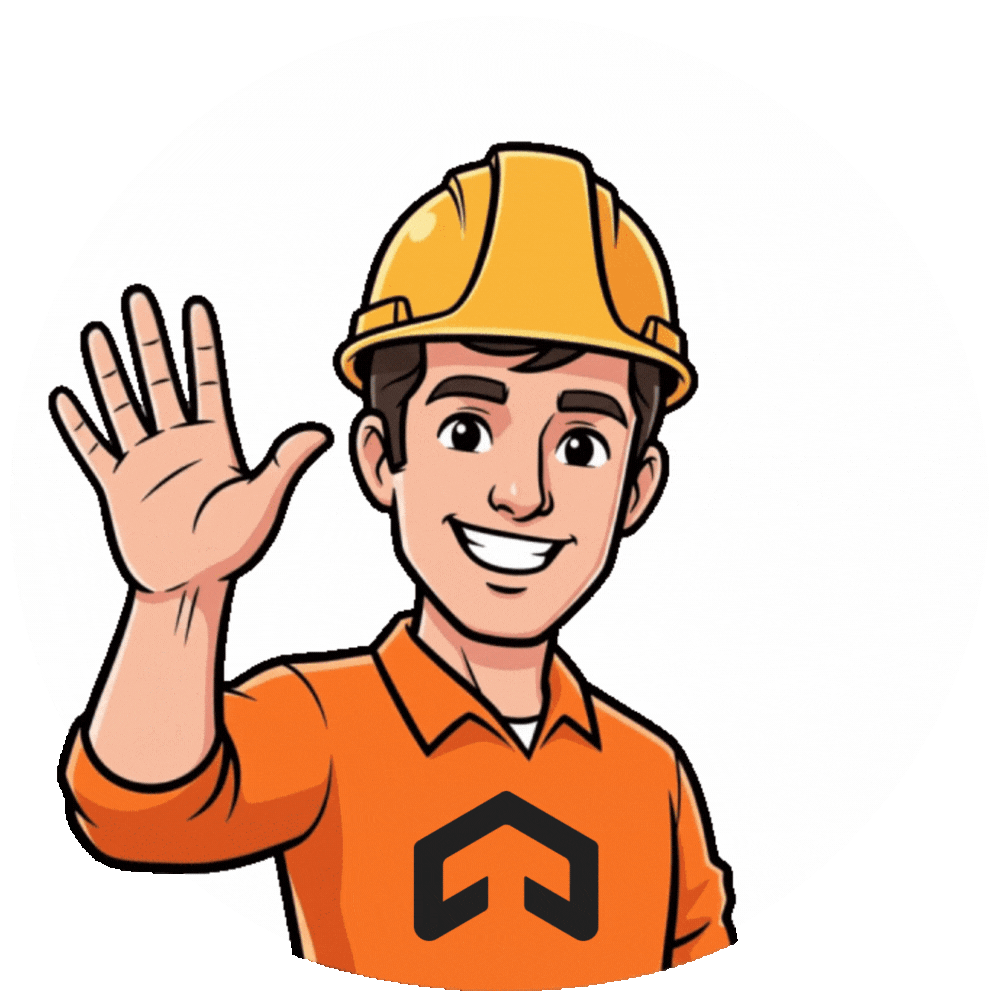 Contractor waving